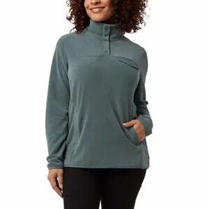 NWOT 32 Degrees Fleece Pullover with Snap Buttons | Green